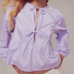 tie-detail peplum top